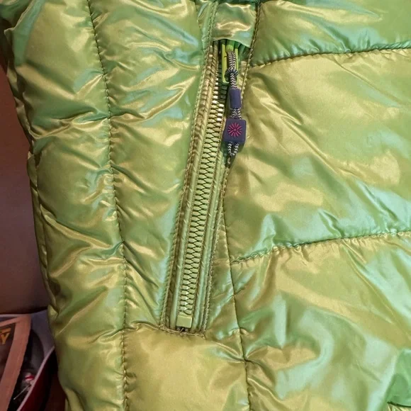 Tangerine Lime Green Puffer Vest - Picture 4 of 8